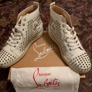 Christian Louboutin Flat Patent Calf/ Spikes